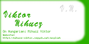 viktor mihucz business card